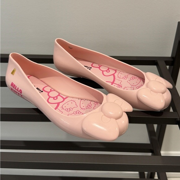 Melissa Shoes - NEW Melissa Mel Space Love + Hello Kitty Flats Size 5 Pink